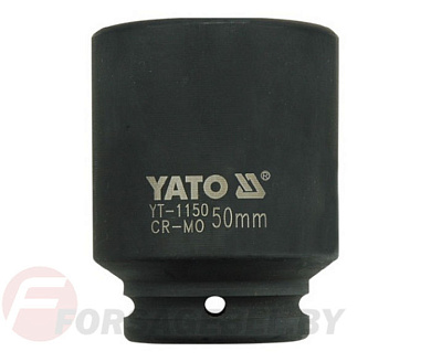 Ударная торцевая головка 6-гр. 3/4'' 50 мм. L90 мм. Yato YT-1150