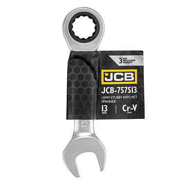 Ключ трещоточный короткий 13 мм JCB JCB-757S13