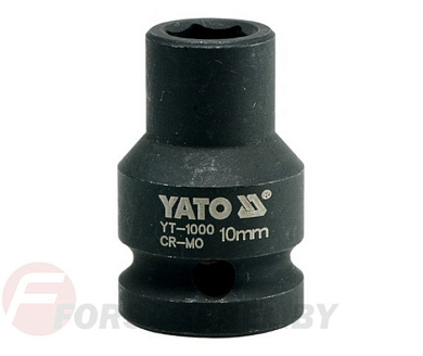 Ударная торцевая головка 6-гр. 1/2'' 10 мм. L39 мм. Yato YT-1000