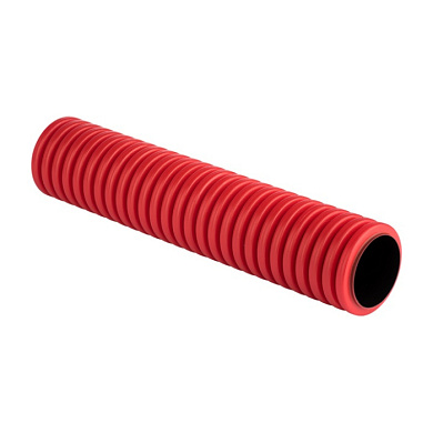 Труба гофр, двустенная ПНД/ПНД жесткая d63 мм (6 м) (36 м/уп) красная EKF-Plast tr2st-63-6m