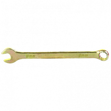 Комбинированный ключ желтый цинк 8 мм. СИБРТЕХ 14974