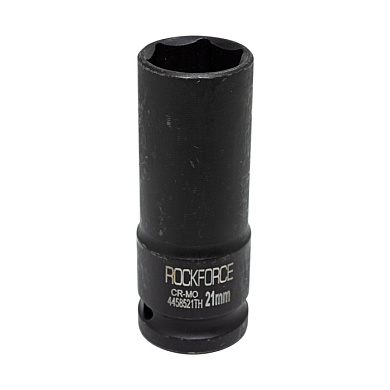 Ударная глубокая тонкостенная головка 21 мм. 6-гр. 1/2'' RockForce RF-4458521TH