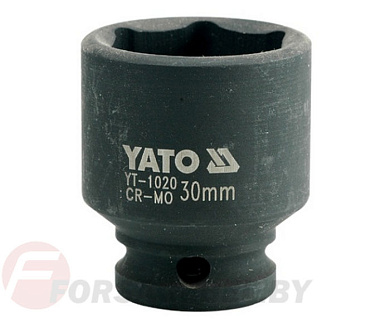 Ударная торцевая головка 6-гр. 1/2'' 30 мм. L48 мм. Yato YT-1020