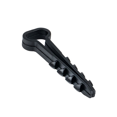Дюбель-хомут, 5х10 мм для плоского кабеля черный, 50 шт, EKF PROxima plc-cd-5x10b