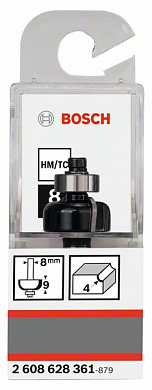 Фреза галтельная 8xR4xD20,7xL53 мм, Bosch 2608628361