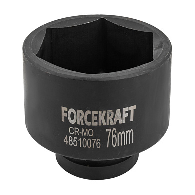 Головка ударная глубокая 1'', 76 мм, 6-гр ForceKraft FK-48510076