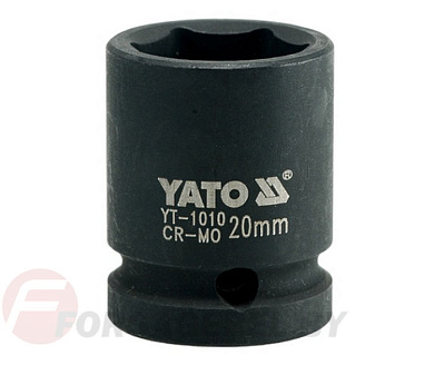Ударная торцевая головка 6-гр. 1/2'' 20 мм. L39 мм. Yato YT-1010