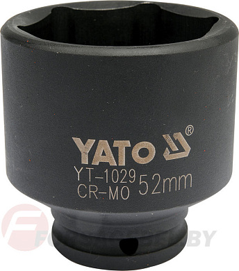 Ударная торцевая головка 6-гр. 1/2'' 52 мм. L78 мм. Yato YT-1029