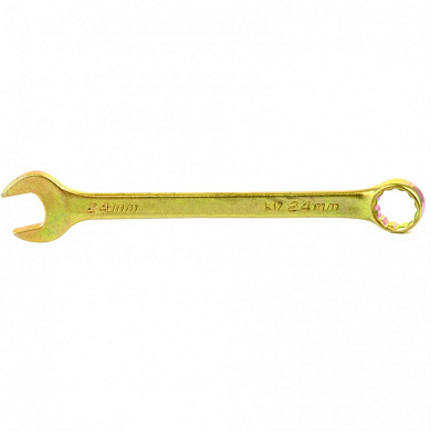 Комбинированный ключ желтый цинк 24 мм. СИБРТЕХ 14986