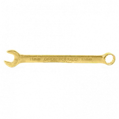 Комбинированный ключ желтый цинк 11 мм. СИБРТЕХ 14977