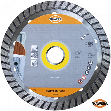 Алмазный диск универсальный турбо 150x22,23 мм HAWERA F00Y265804