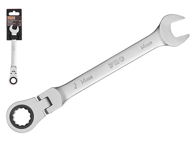 Ключ комбинированный 14 мм трещоточный шарнирн. Pro Startul PRO-7214