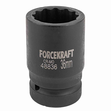 Головка ударная 1'', 36 мм, 12-гр. ForceKraft FK-48836