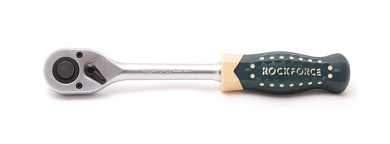 Трещотка реверсивная с противоскользящей пластиковой ручкой 1/2'', 45 зуб. RockForce RF-80242