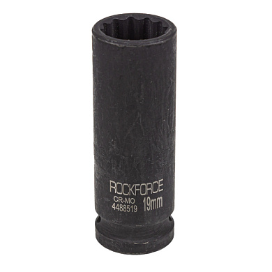 Головка ударная глубокая 19 мм, 12-гр., 1/2" RockForce RF-4488519