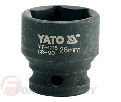 Ударная торцевая головка 6-гр. 1/2'' 28 мм. L43 мм. Yato YT-1018