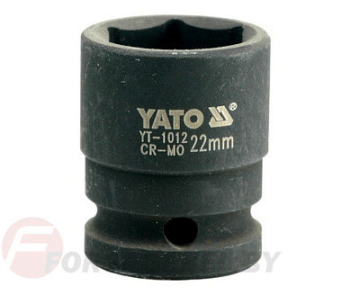 Ударная торцевая головка 6-гр. 1/2'' 22 мм. L39 мм. Yato YT-1012
