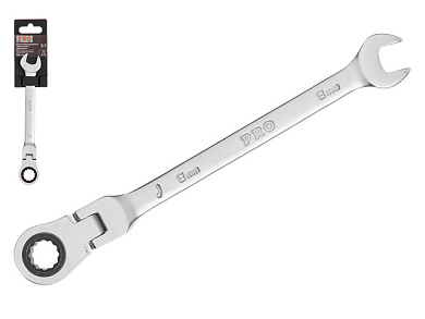 Ключ комбинированный 8 мм трещоточный шарнирн. Pro Startul PRO-7208