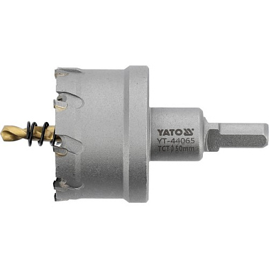 Сверло корончатое режущее по металлу TCT 50 мм 3/8" Yato YT-44065