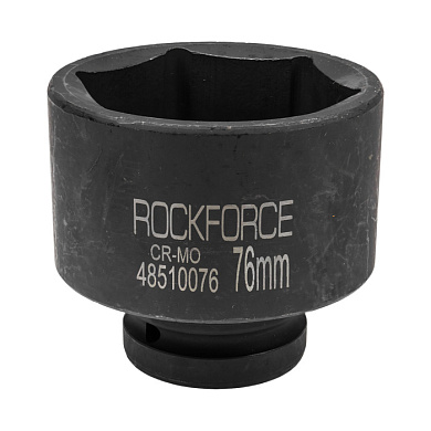 Головка ударная глубокая 1'', 76 мм, 6-гр RockForce RF-48510076