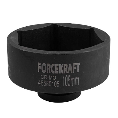 Ударная глубокая торцевая головка 1", 105 мм, 6-гр. ForceKraft FK-48580105