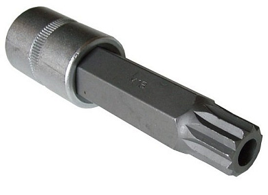Головка-бита SPLINE S 12-лучевая с отверстием M16 1/2'' 100 мм RockForce RF-34810016T
