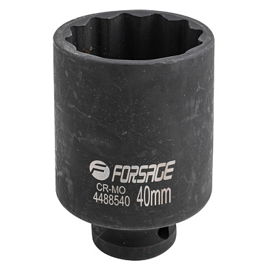 Головка ударная глубокая 40 мм, 12-гр., 1/2" Forsage F-4488540