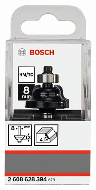Фреза профильная B 8xR4xD28,6xL54/14,4 мм, Bosch 2608628394
