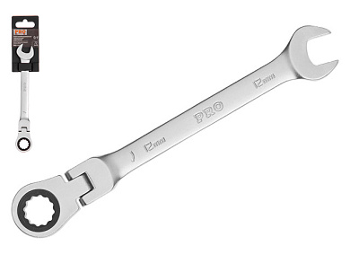 Ключ комбинированный 12 мм трещоточный шарнирн. Pro Startul PRO-7212