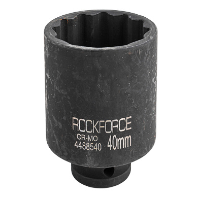 Головка ударная глубокая 40 мм, 12-гр., 1/2" RockForce RF-4488540