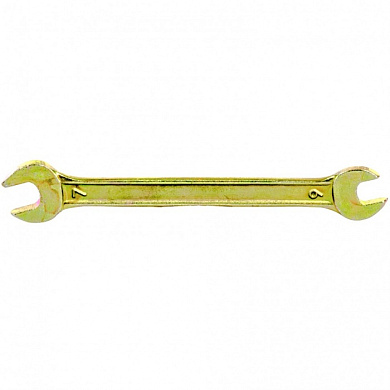 Рожковый ключ 6х7 мм. желтый цинк СИБРТЕХ 14301