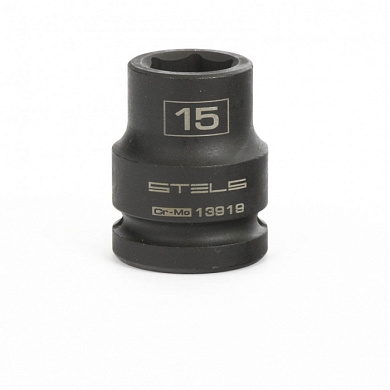 Ударная головка 15 мм. 6-гр. 1/2'' STELS 13919