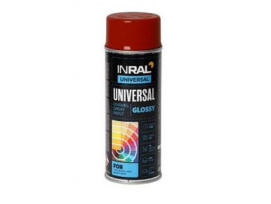 Краска-эмаль аэроз. универсальная глянцевая 400 мл RAL 3000 (Огненно-красный) INRAL 26-7-6-044