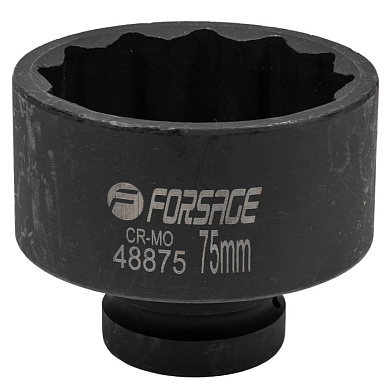 Головка ударная 1'', 75 мм, 12-гр. Forsage F-48875