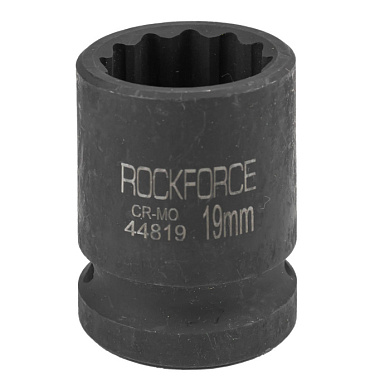 Ударная торцевая головка 19 мм 12-гр. 1/2" RockForce RF-44819