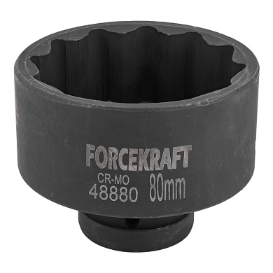 Головка ударная 1'', 80 мм, 12-гр. ForceKraft FK-48880