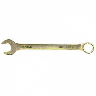Комбинированный ключ желтый цинк 30 мм. СИБРТЕХ 14988