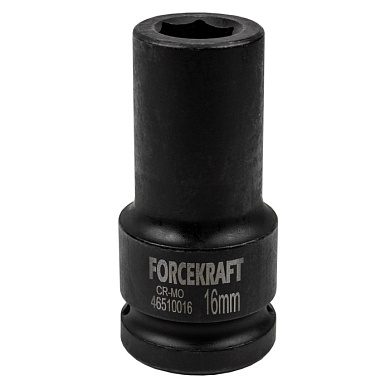 Головка ударная глубокая 3/4'', 16 мм, 6-гр. ForceKraft FK-46510016