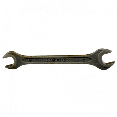 Рожковый ключ 10x12 мм. фосфатированный, ГОСТ 2839 Сибртех 14323