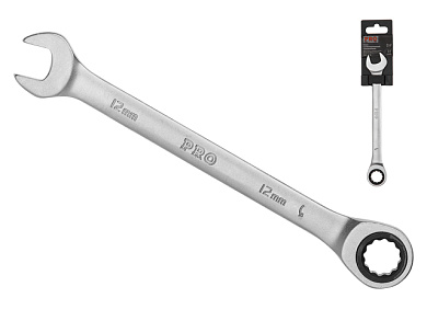 Ключ комбинированный 12 мм, трещоточный, 72 зуба Pro Startul PRO-7012