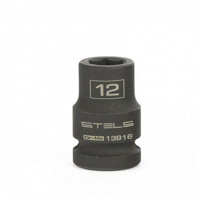 Ударная головка 12 мм. 6-гр. 1/2'' STELS 13916