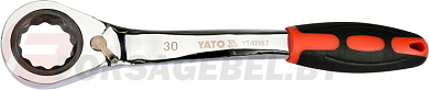Ключ накидной с трещоткой 30 мм. CrV Yato YT-02387