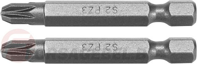 Бита крестовая PZ3x50 мм., 1/4'', 2 шт. AISI S2 Yato YT-77885