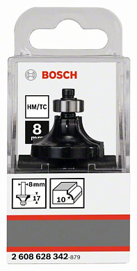 Фреза карнизная 8xR10xL57/16,2 мм, Bosch 2608628342