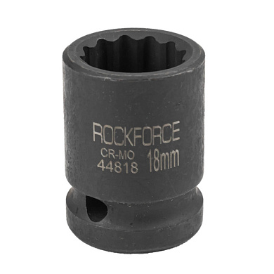 Ударная торцевая головка 18 мм 12-гр. 1/2" RockForce RF-44818