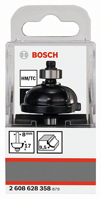Фреза профильная F 8xR9,5xD35xL59/16,2 мм, Bosch 2608628358