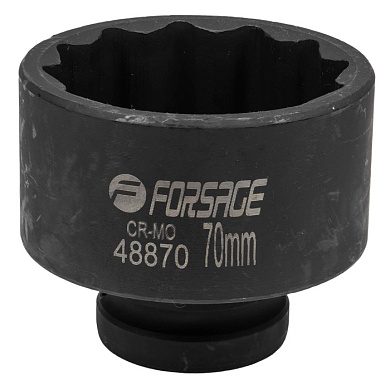 Головка ударная 1'', 70 мм, 12-гр. Forsage F-48870