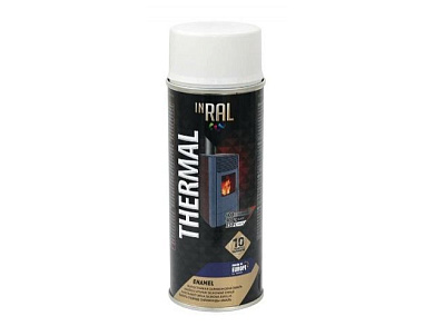 Краска-эмаль аэроз. термостойкая силиконовая 400 мл RAL 9003 (Сигнальный белый) INRAL 26-7-4-001