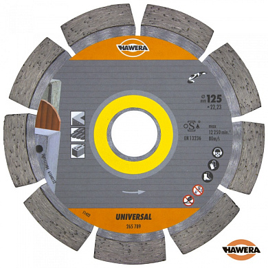Алмазный диск по бетону 125x22,23 мм HAWERA F00Y265789