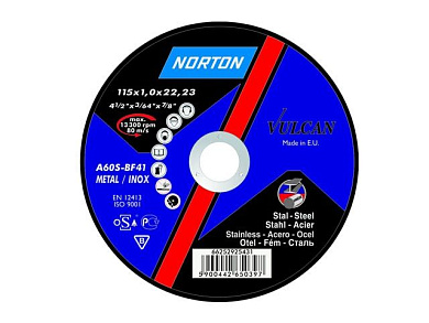 Круг отрезной 125х3.0x22.2 мм для металла Vulcan NORTON 66252925448